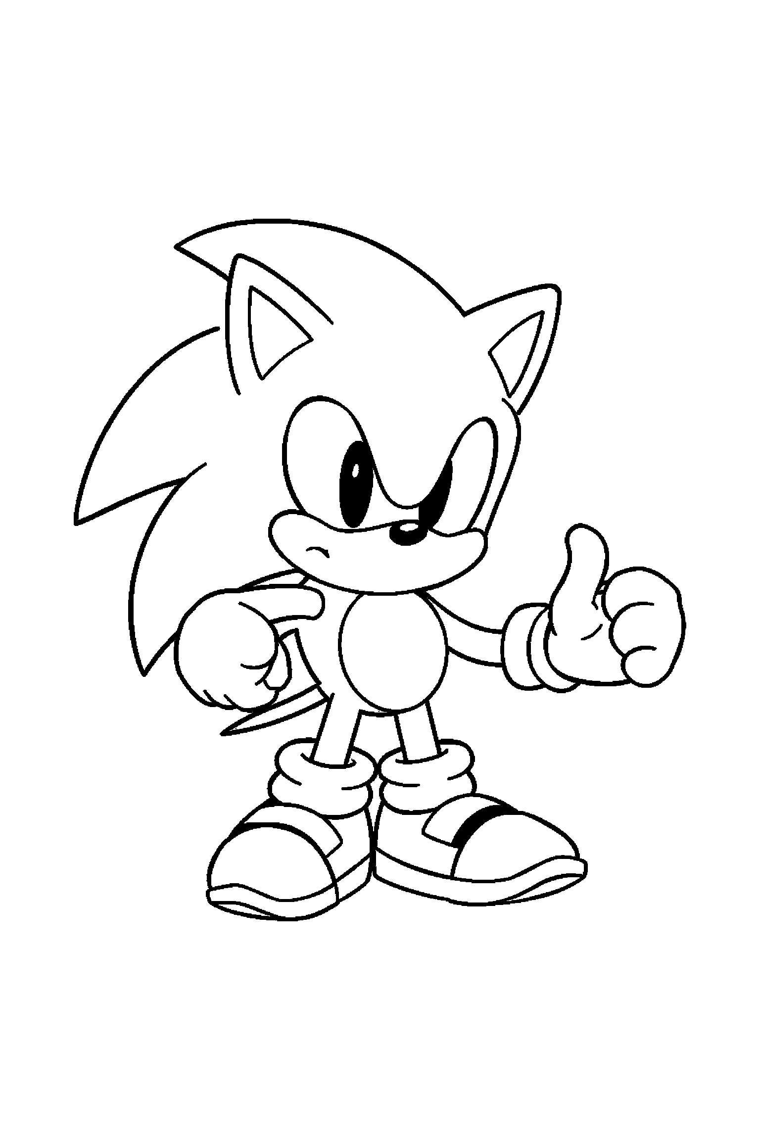 Coloriage Sonic gratuit à imprimer - Amy en portrait facile à colorier Coloriage Sonic gratuit à imprimer : Amy en portrait facile à colorier