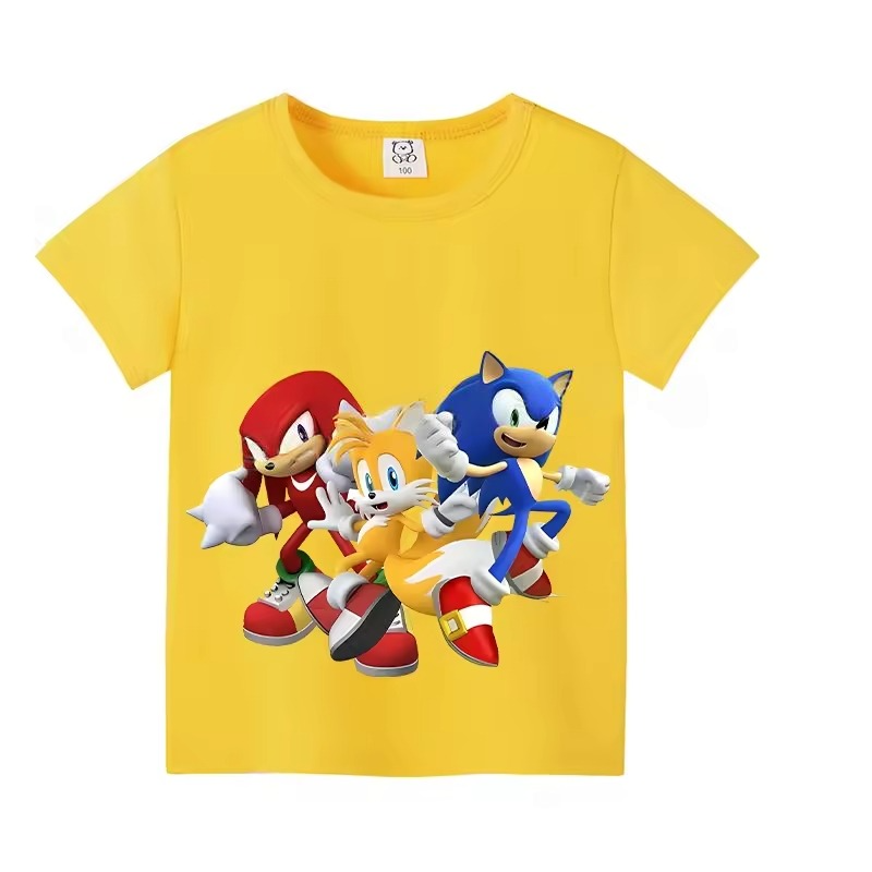 T-shirt enfant Sonic avec personnages