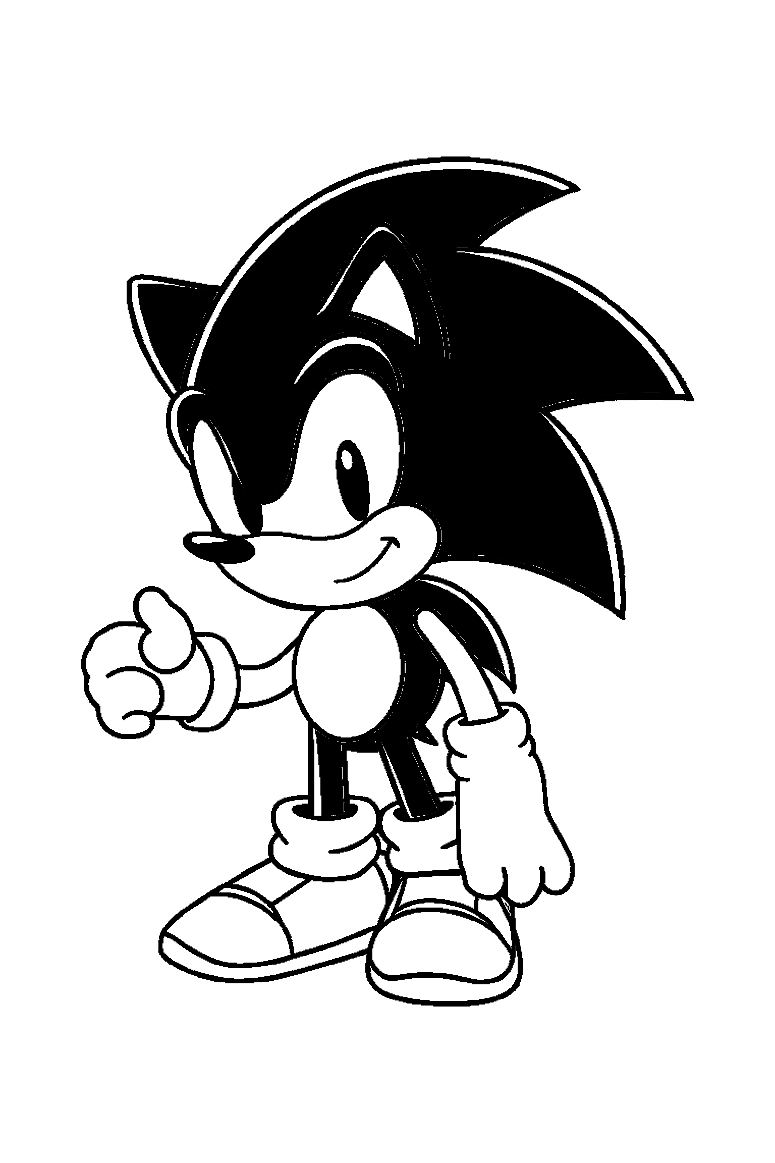 Coloriage Sonic gratuit à imprimer - Amy avec un décor d'arrière-plan Coloriage Sonic gratuit à imprimer : Amy avec un décor d'arrière-plan