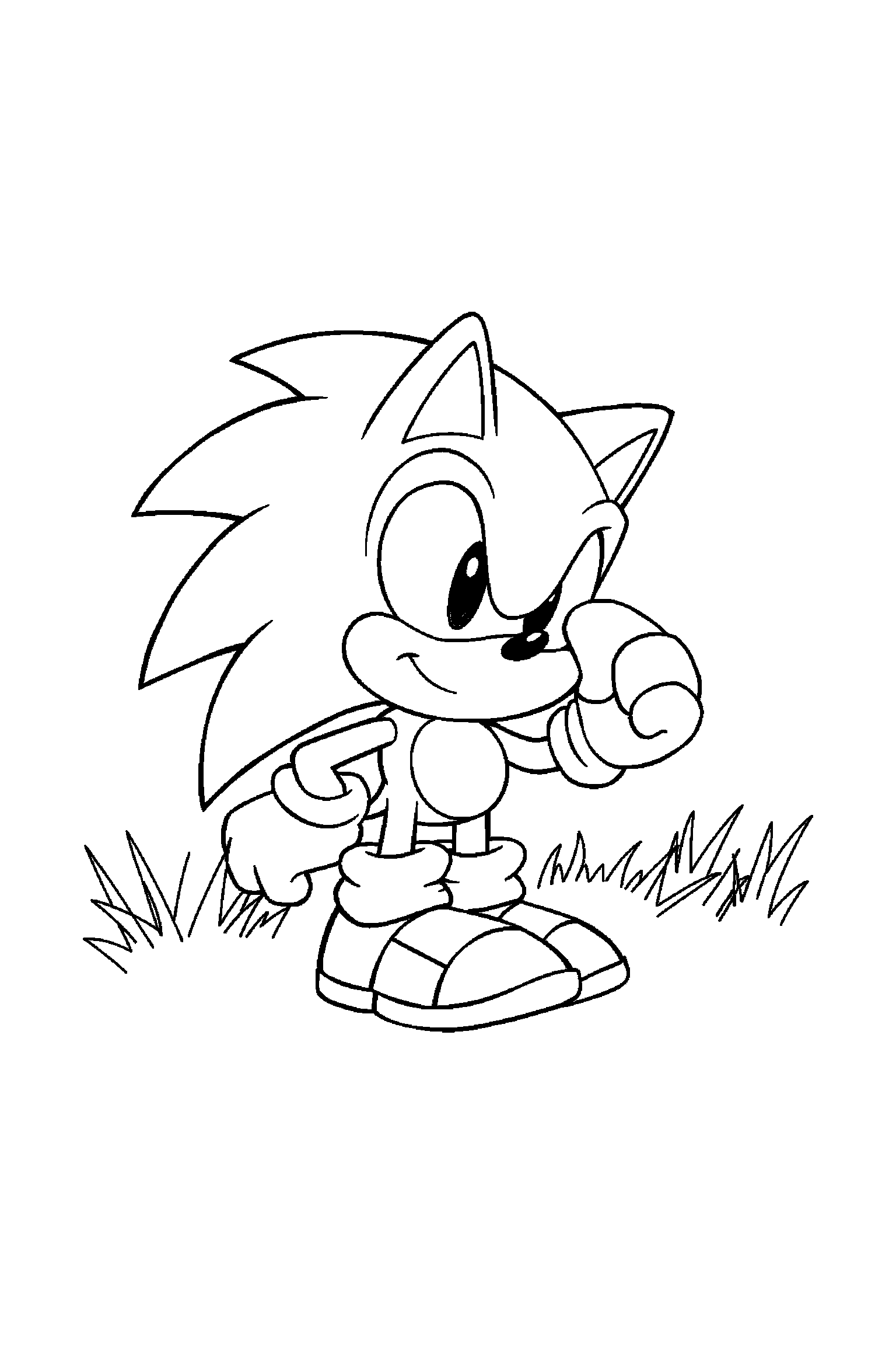 Coloriage Sonic gratuit à imprimer - Knuckles entouré par des motifs palmiers Coloriage Sonic gratuit à imprimer : Knuckles entouré par des motifs palmiers