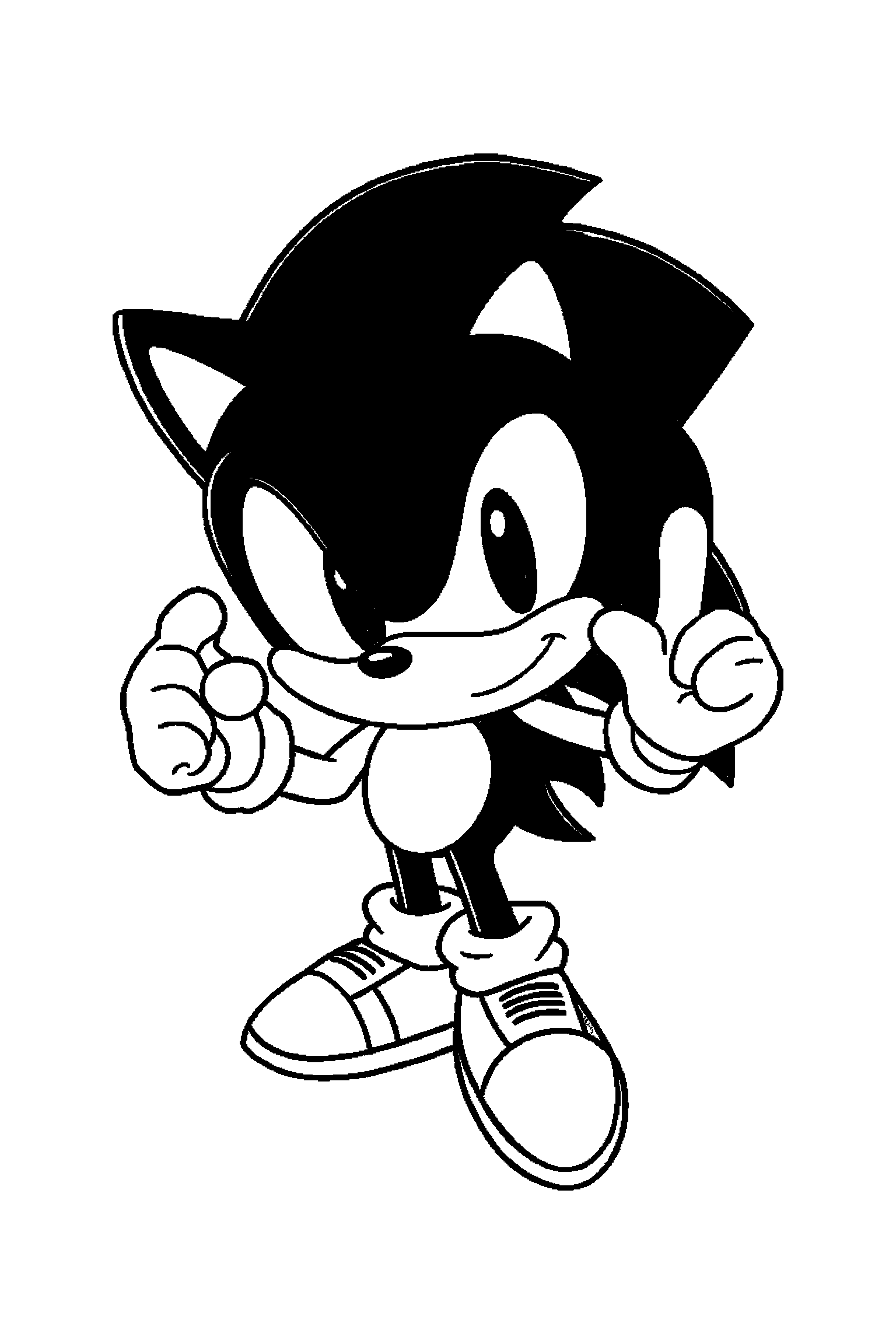 Coloriage Sonic gratuit à imprimer - Amy avec un autre personnage de son univers Coloriage Sonic gratuit à imprimer : Amy avec un autre personnage de son univers