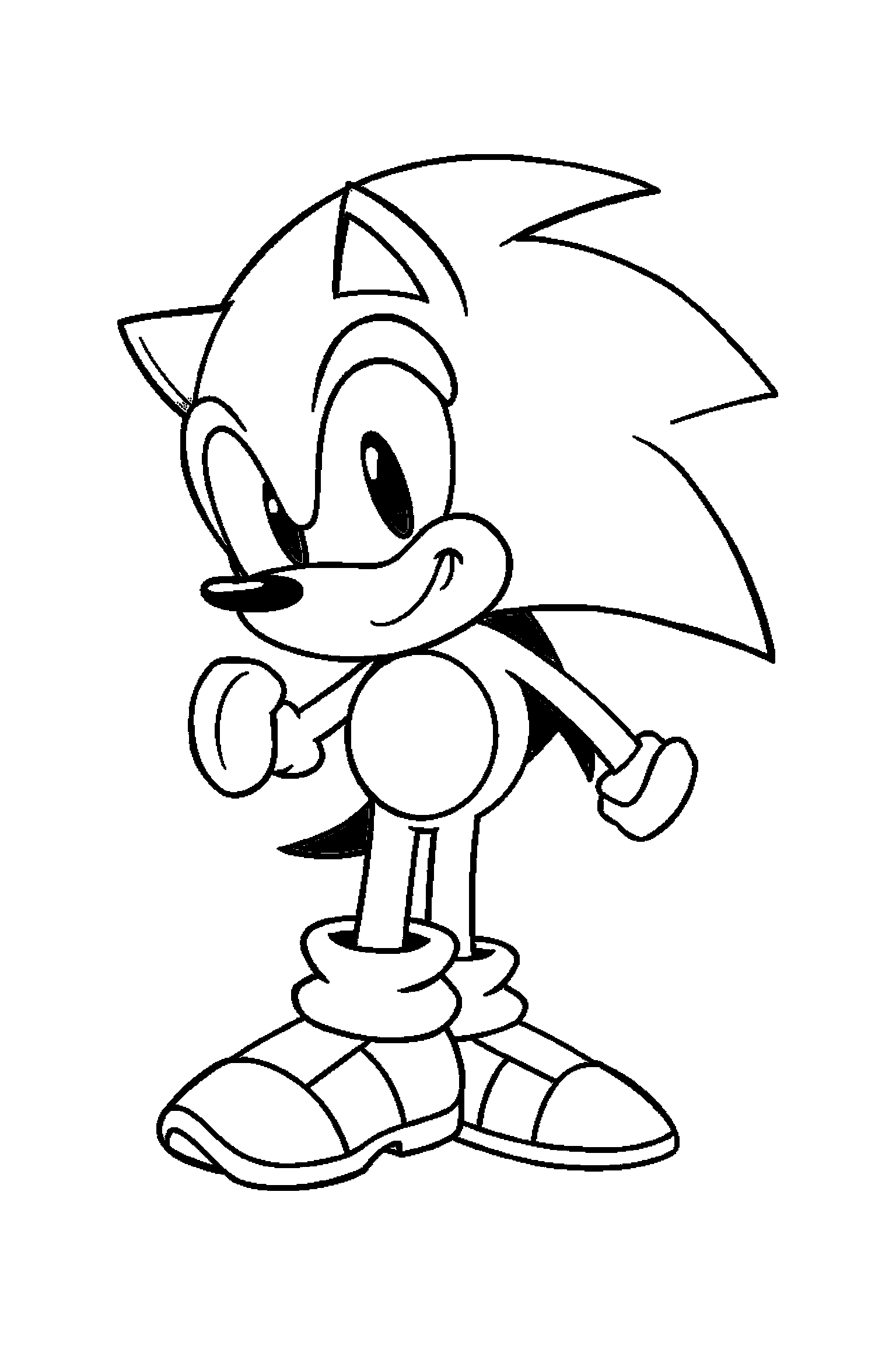 Coloriage Sonic gratuit à imprimer - scène verticale avec Knuckles et Sonic et ses amis Coloriage Sonic gratuit à imprimer : scène verticale avec Knuckles et Sonic et ses amis