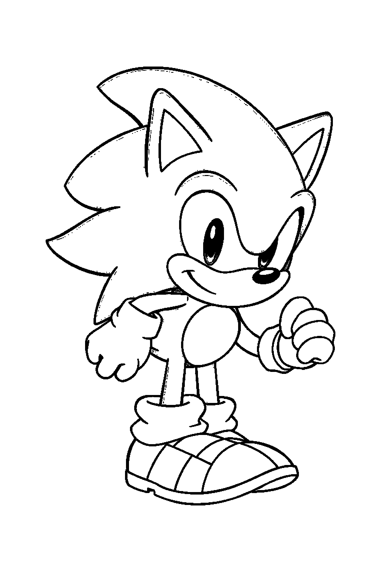 Coloriage Sonic gratuit à imprimer - un hérisson rapide avec une fleur, éclairs et arrière-plan complet Coloriage Sonic gratuit à imprimer : un hérisson rapide avec une fleur, éclairs et arrière-plan complet