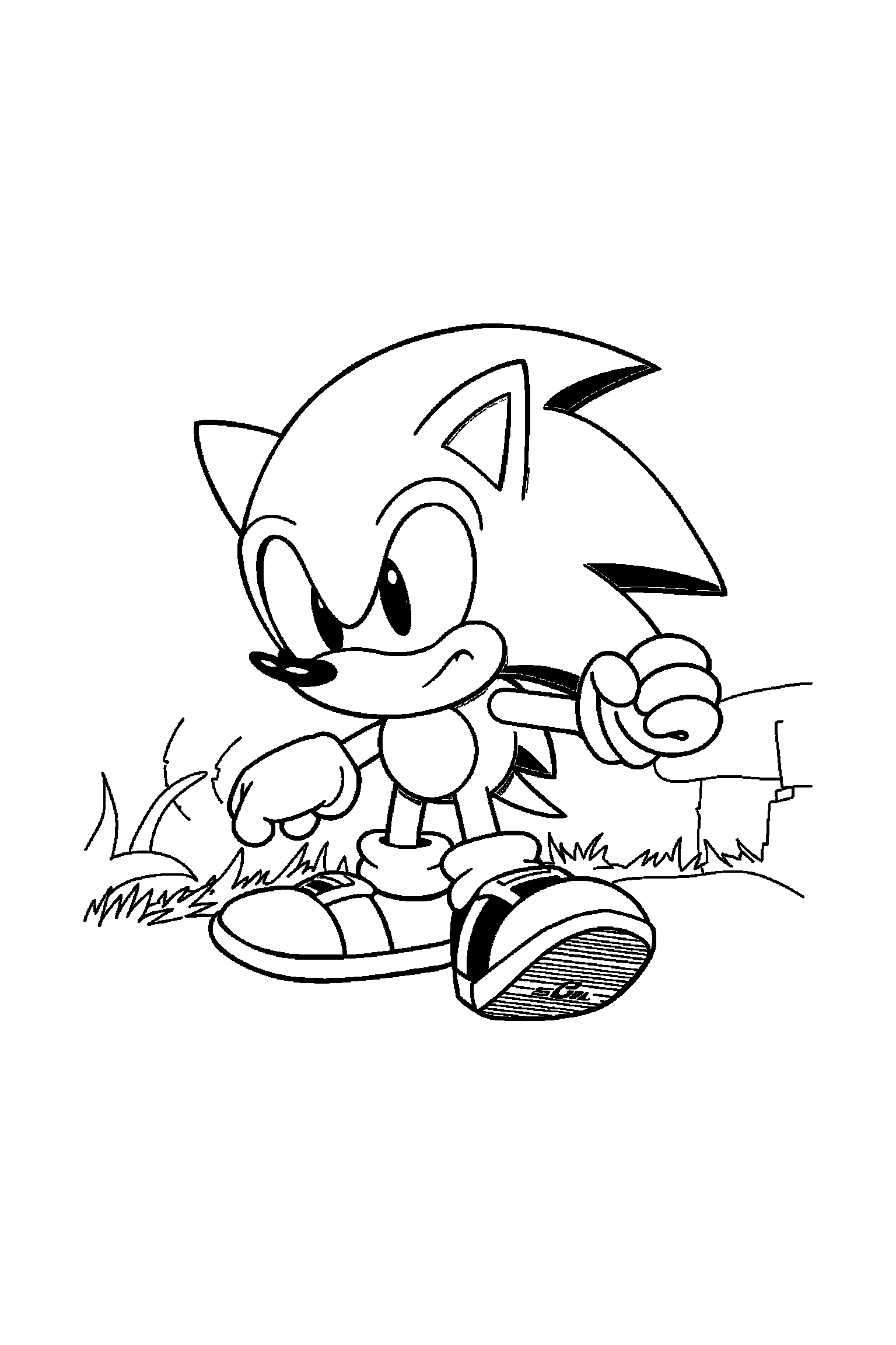 Coloriage Sonic gratuit à imprimer - Sonic et ses amis avec arrière-plan complet à colorier Coloriage Sonic gratuit à imprimer : Sonic et ses amis avec arrière-plan complet à colorier