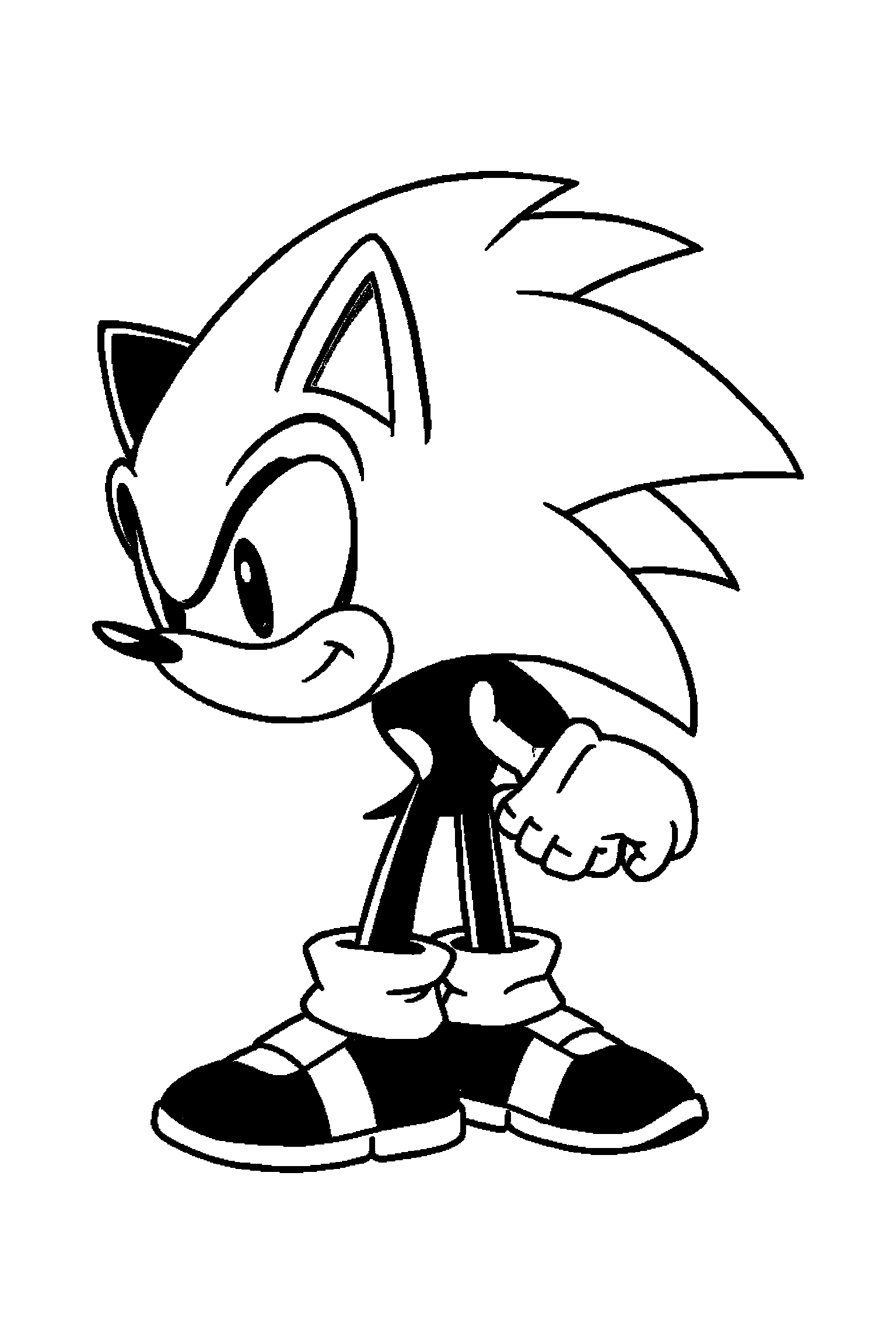 Coloriage Sonic gratuit à imprimer - scène verticale détaillée avec Amy et un tremplin Coloriage Sonic gratuit à imprimer : scène verticale détaillée avec Amy et un tremplin