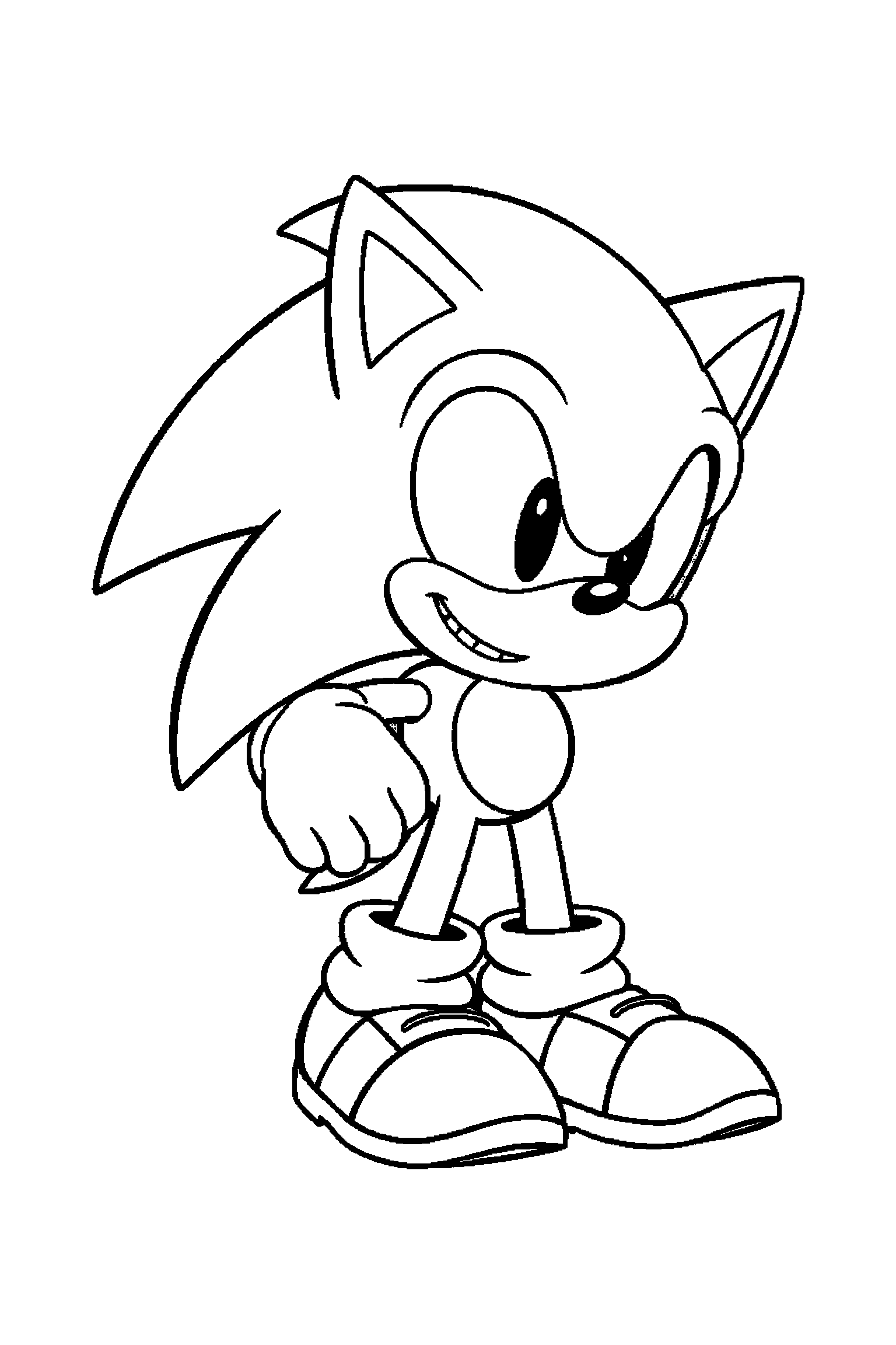 Coloriage Sonic gratuit à imprimer - scène verticale détaillée avec Amy et un tremplin Coloriage Sonic gratuit à imprimer : scène verticale détaillée avec Amy et un tremplin