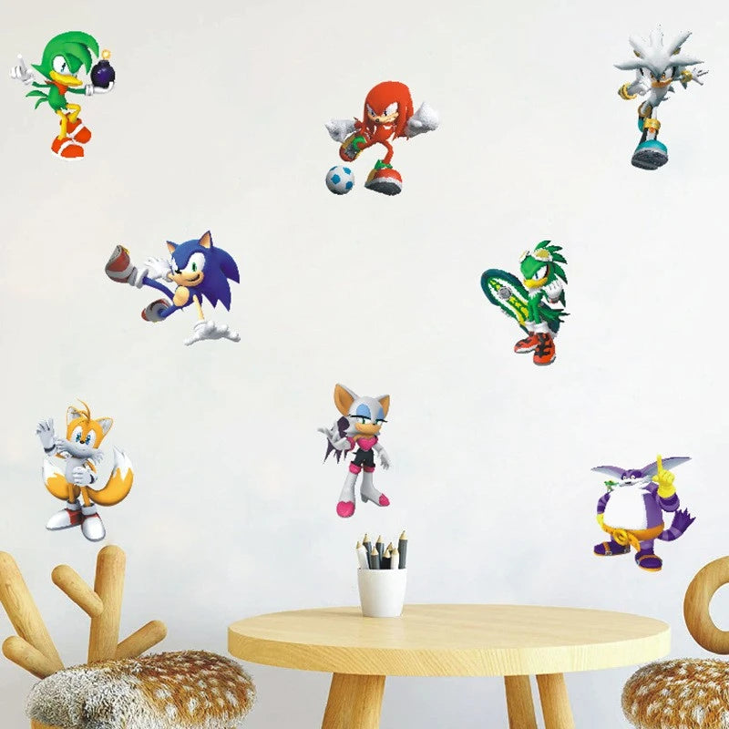 Sticker mural Sonic avec personnages