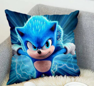 Housse de coussin 45x45cm Sonic l'Hérisson Bleu