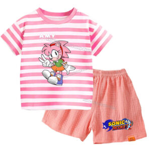 Pyjama enfant Sonic Amy Rose avec short et T-shirt