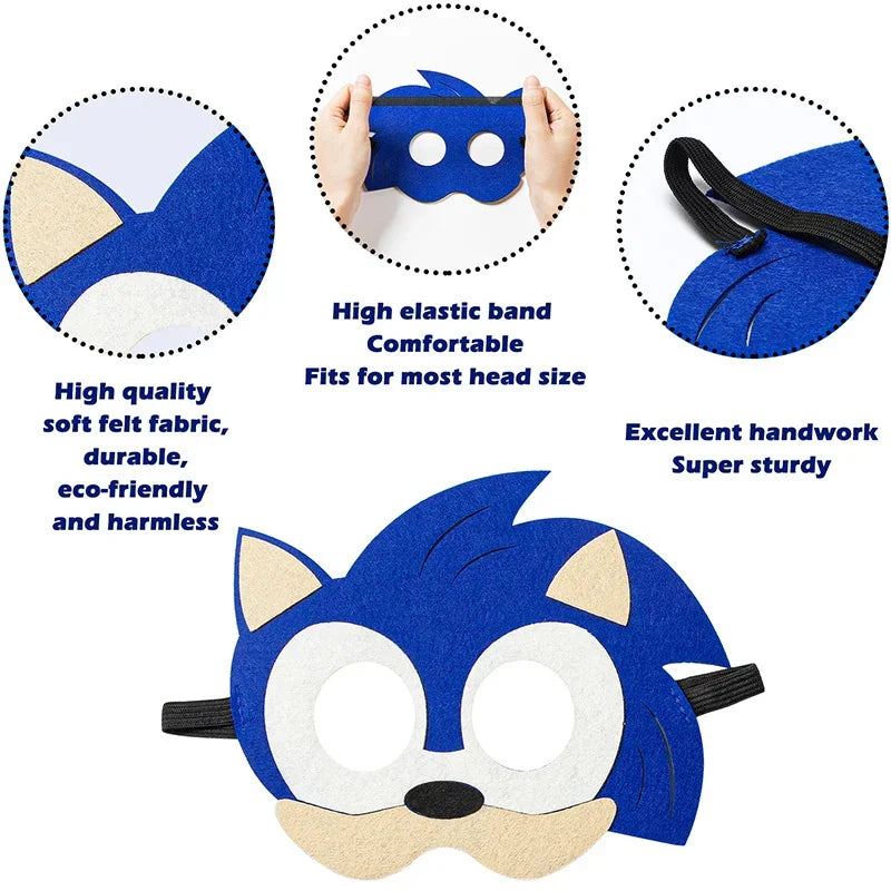 Lot de 12 masques de déguisement Sonic – Image 2