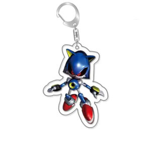 Porte-clé Metal Sonic en acrylique - univers Sonic