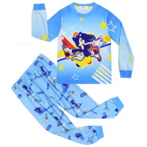 Pyjama Sonic pour enfant, tailles 110 à 150