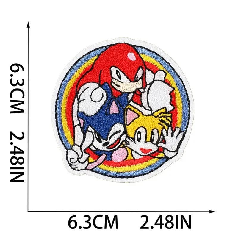 Écusson patch Sonic avec Sonic, Knuckles et Tails – Image 2