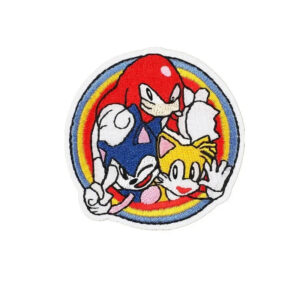 Écusson patch Sonic avec Sonic, Knuckles et Tails