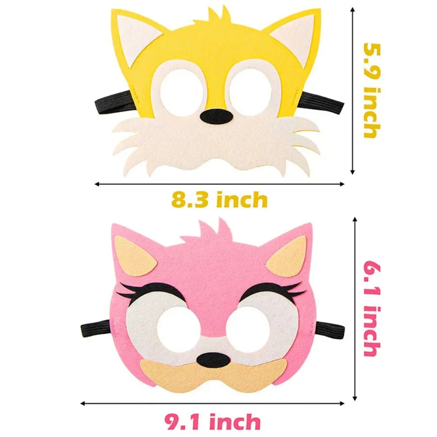 Lot de 12 masques de déguisement Sonic – Image 3