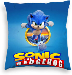Housse de coussin Sonic avec anneau, format 45x45cm