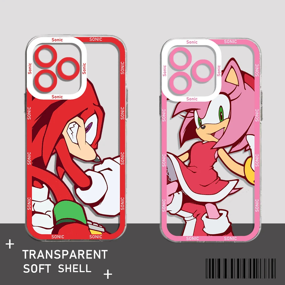 Coque iPhone rouge Sonic avec Knuckles The Echidna – Image 3