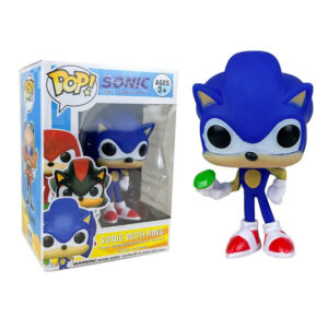 Figurine Pop Sonic tenant l'Emeraude du Chaos Verte