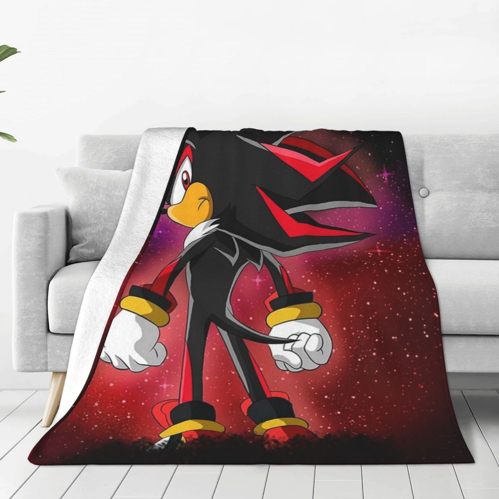 Plaid Sonic Shadow l'Hérisson Noir, dimensions au choix