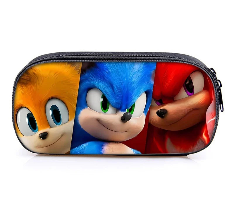 Trousse scolaire Sonic, Knuckles et Tails Trio d'Amis