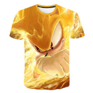 T-shirt jaune Super Sonic, du 90cm au 3XL