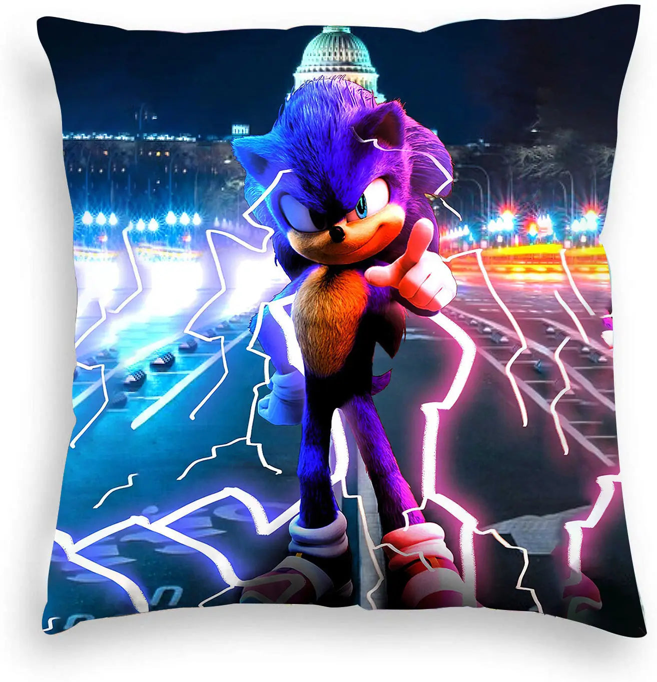 Housse de coussin Sonic électrique 45x45cm