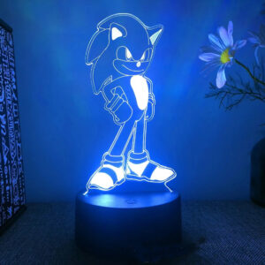Lampe Sonic l'Hérisson Bleu, 7 couleurs sans télécommande ou 16 couleurs avec télécommande