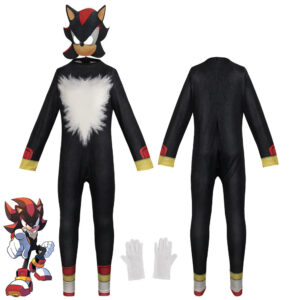 Déguisement Shadow The Hedgehog Sonic Noir, tailles 110, 120, 130, 140, 150 et 160