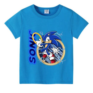 T-shirt enfant Sonic avec Sonic le Hérisson bleu