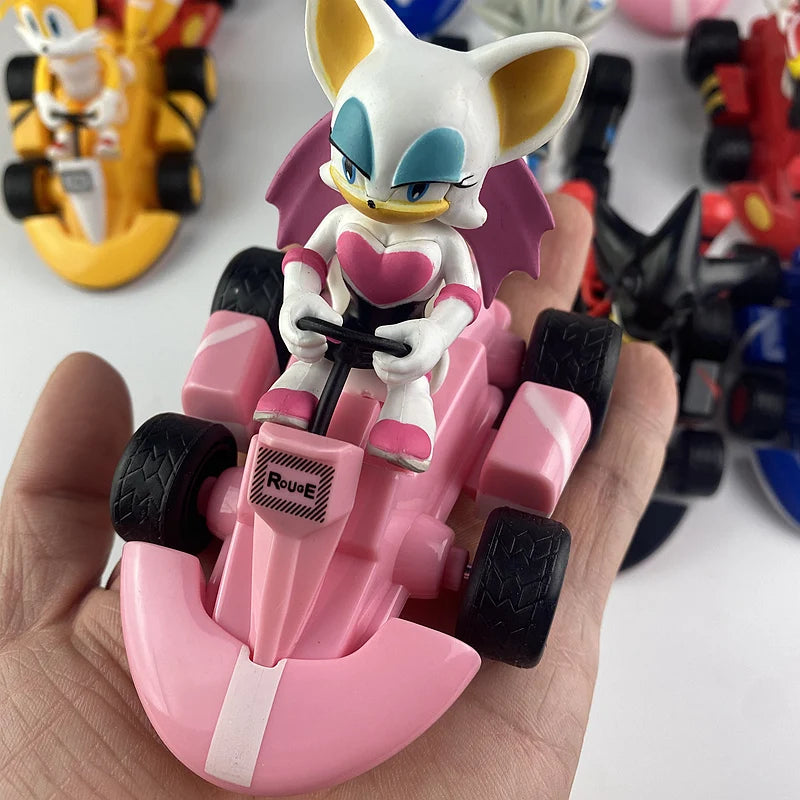 Figurine Rouge the Bat en karting rouge Sonic 12cm