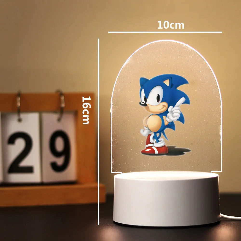 Veilleuse Sonic le Hérisson bleu avec socle lumineux – Image 2