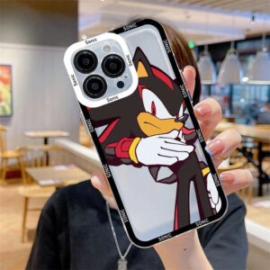 Coque iPhone noire Sonic avec Shadow the Hedgehog