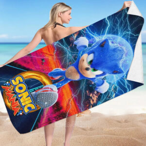 Serviette de plage Sonic Mania, dimensions au choix