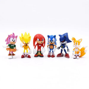Figurines Sonic en pack de 6 pièces
