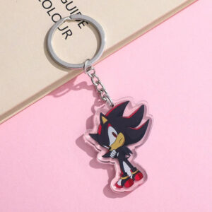 Porte-clé en acrylique noir Sonic - Shadow The Hedgehog