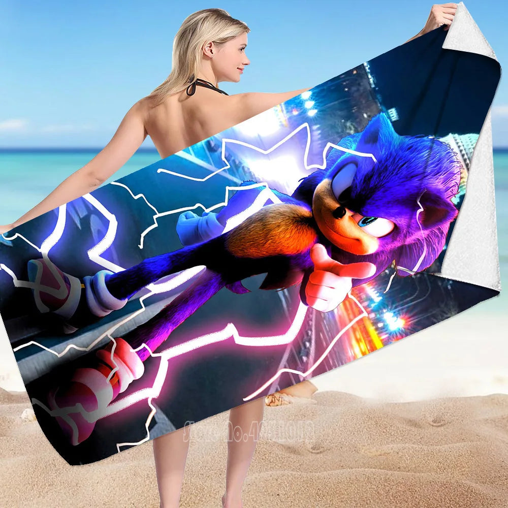 Serviette de plage Sonic Électrique, dimensions au choix