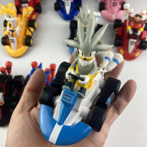 Figurine Sonic Silver the Hedgehog en karting 12cm