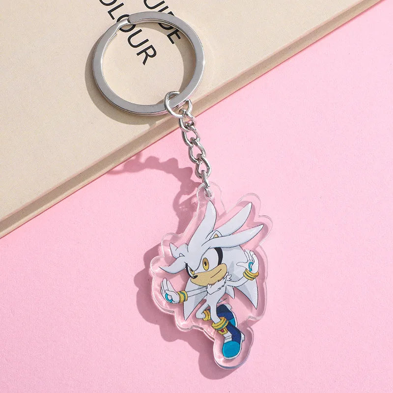 Porte-clé Sonic Silver The Hedgehog en acrylique