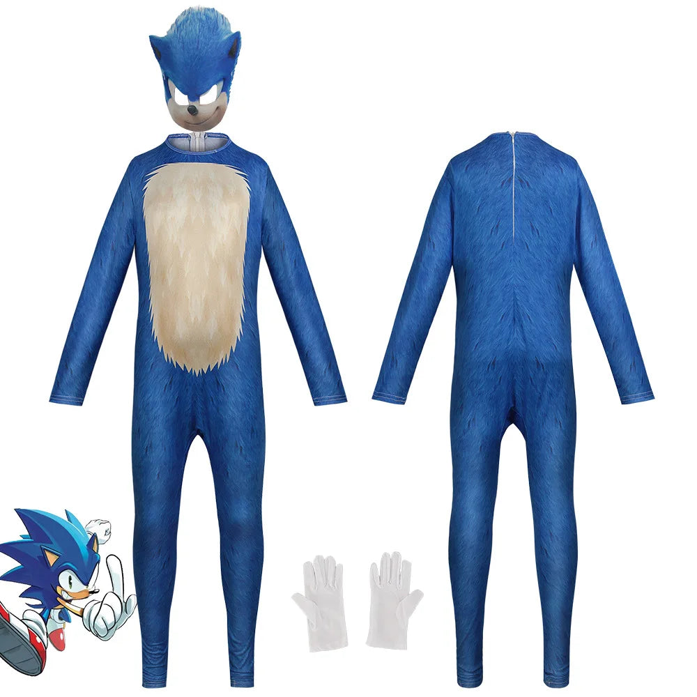 Costume Sonic The Hedgehog avec tailles 110 à 160