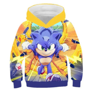 Sweat à capuche Sonic motif cartoon