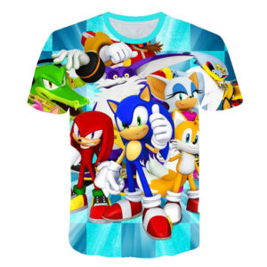 T-shirt Sonic à personnages, tailles 90cm à 3XL