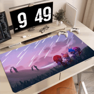 Tapis de souris Sonic décor pluie d’étoiles filantes