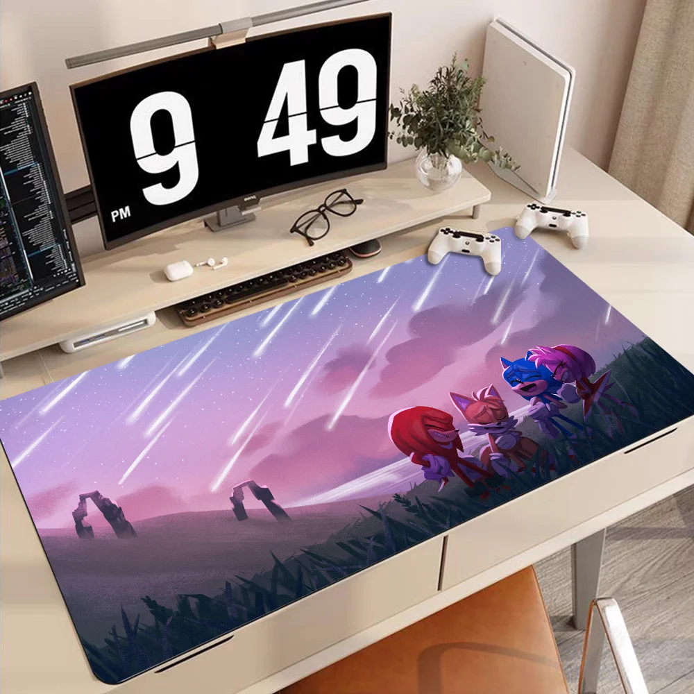 Tapis de souris Sonic décor pluie d’étoiles filantes