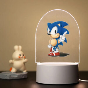 Veilleuse Sonic le Hérisson bleu avec socle lumineux