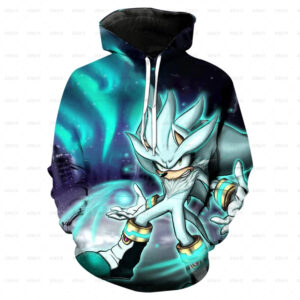 Pull à capuche Sonic avec Silver the Hedgehog