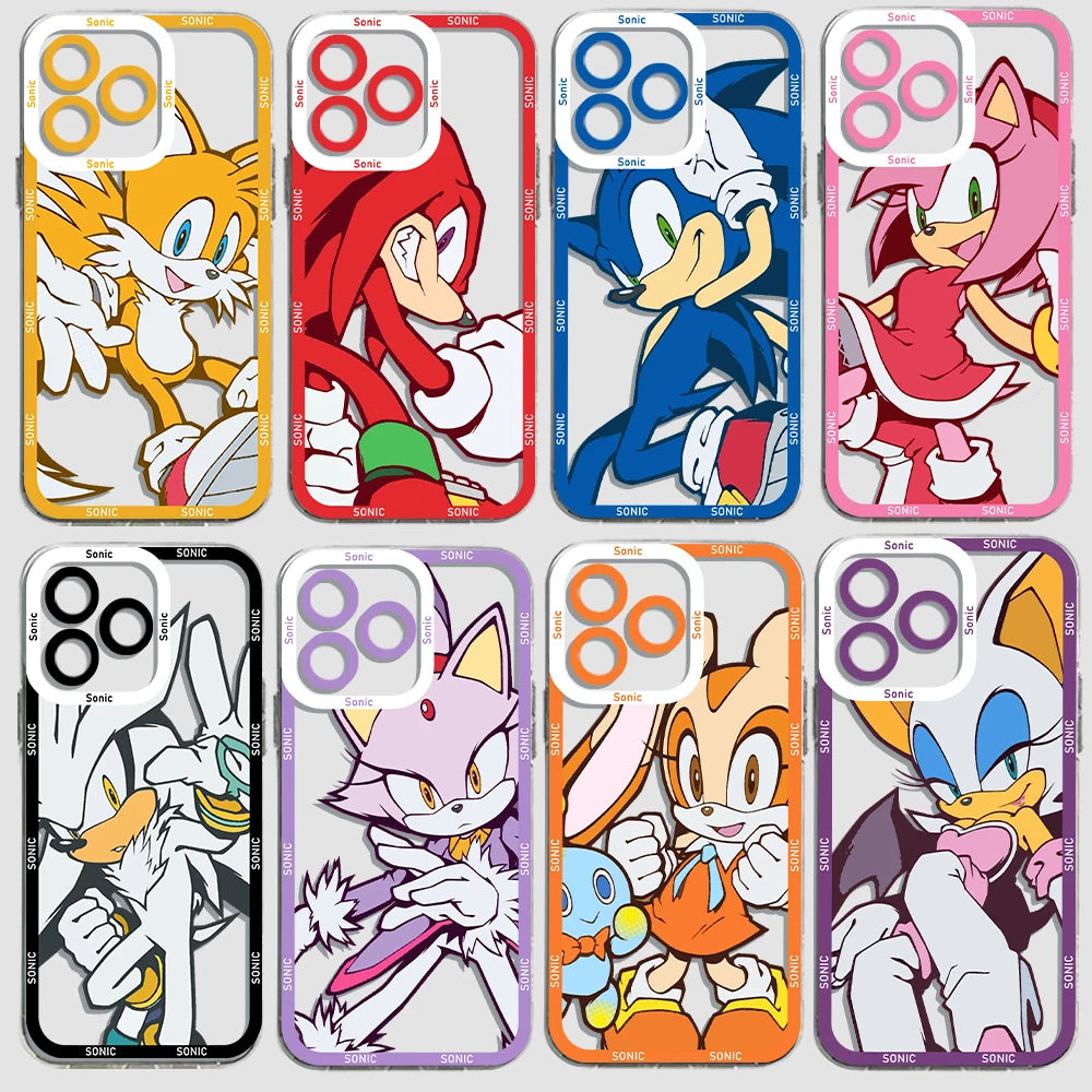 Coque iPhone rouge Sonic avec Knuckles The Echidna – Image 2