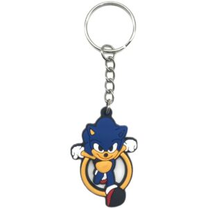 Porte-clé Sonic passant à travers un anneau