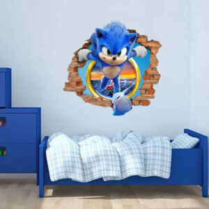 Sticker mural Sonic, disponible en 33x32cm ou 42x41cm