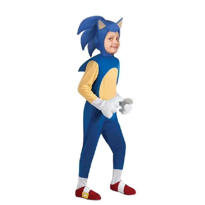 Déguisement Sonic pour enfant avec tailles 4-6 ans à 10-12ans – Image 3