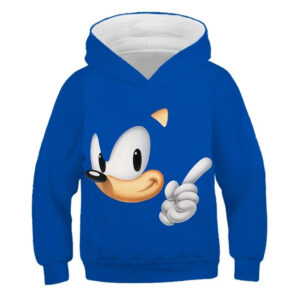 Sweat à capuche Sonic visage imprimé